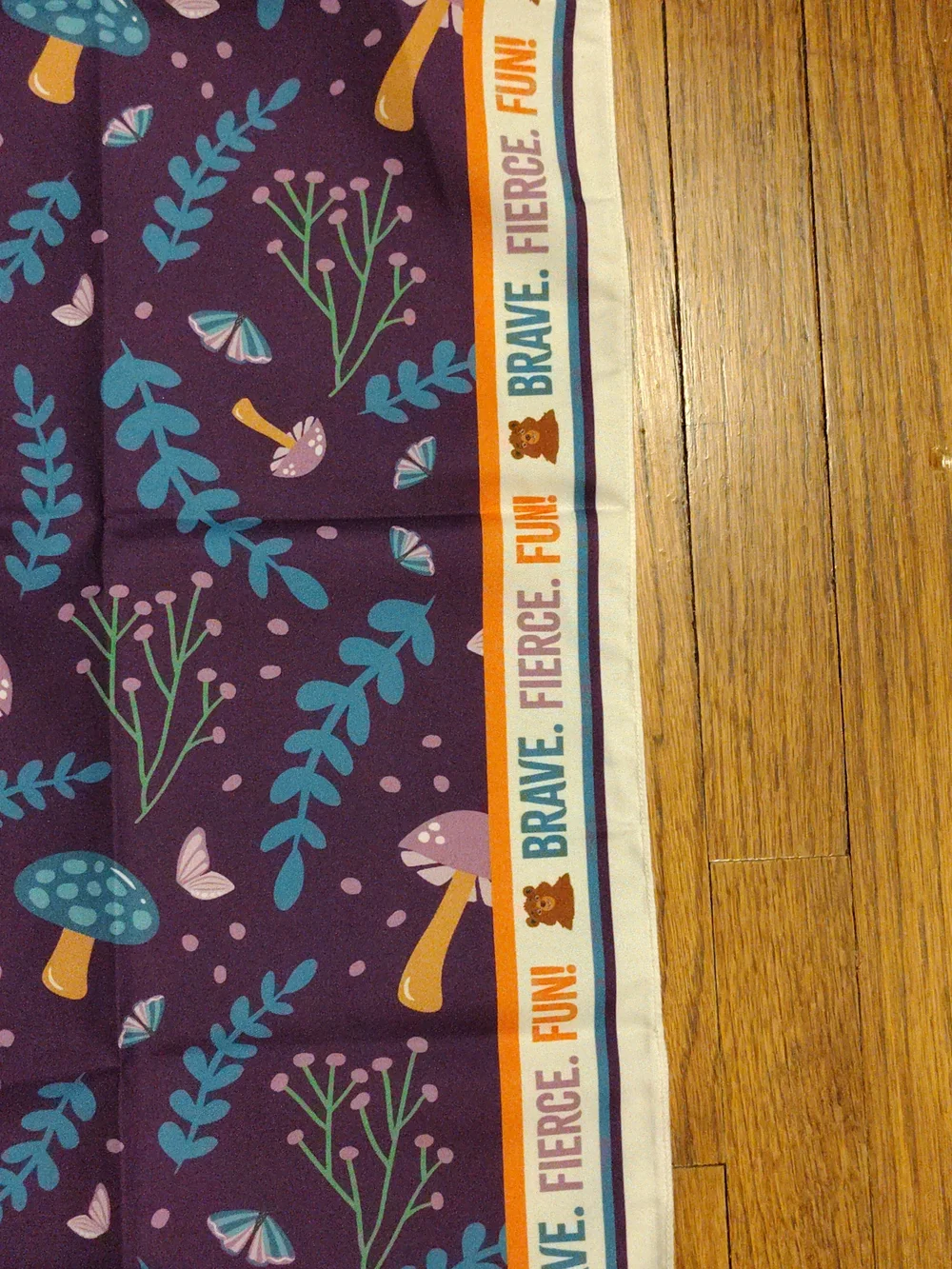 Girl Scout Purple Mushroom Floral Bandana Scarf